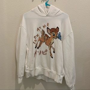 Cute bambi hoodies white